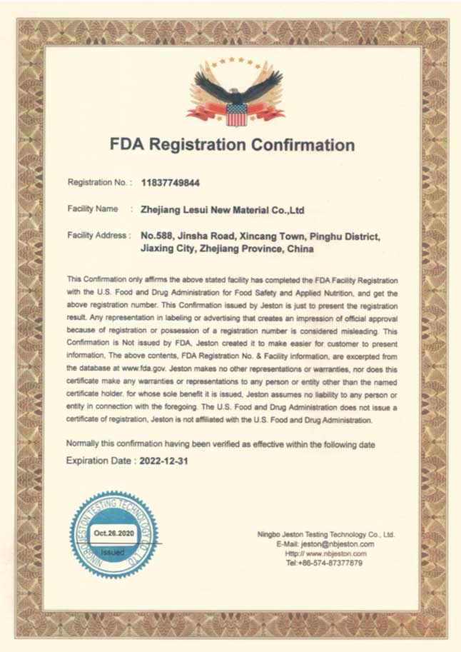 fda registration confirmation