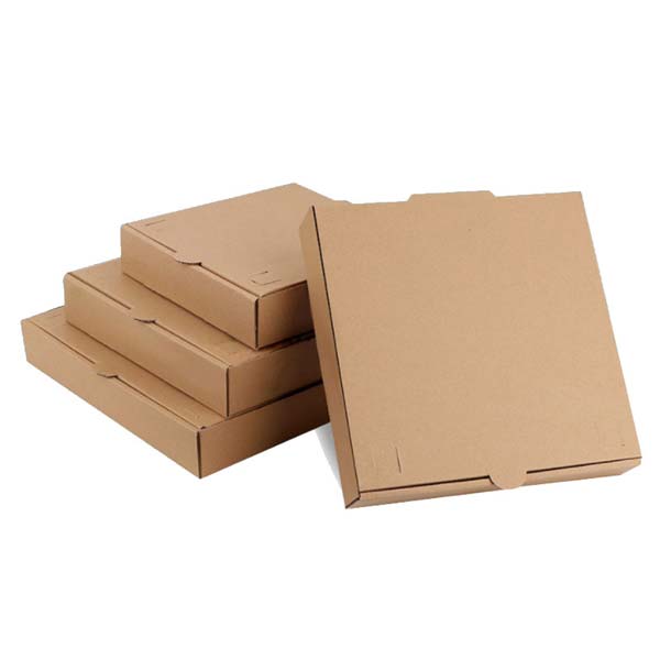 简易牛皮纸棕色外卖披萨盒容器