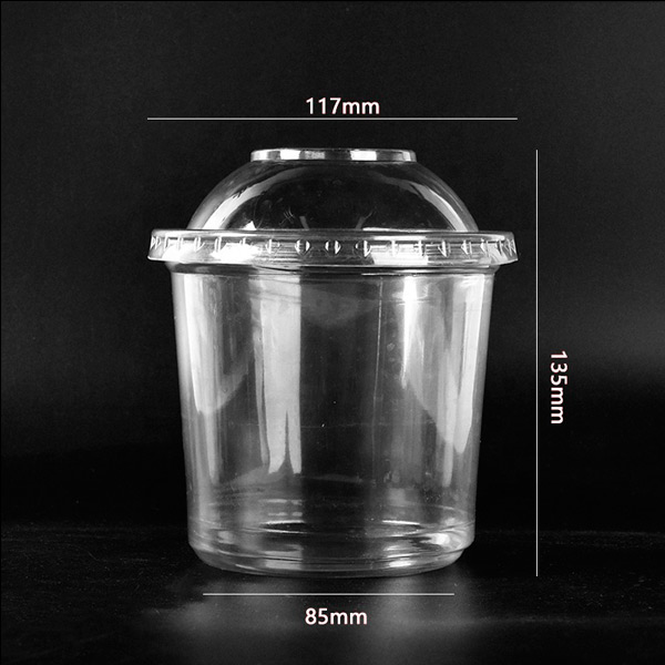 可堆肥生物聚乳酸透明一次性聚丙烯聚酯杯饮用咖啡奶茶杯可生物降解