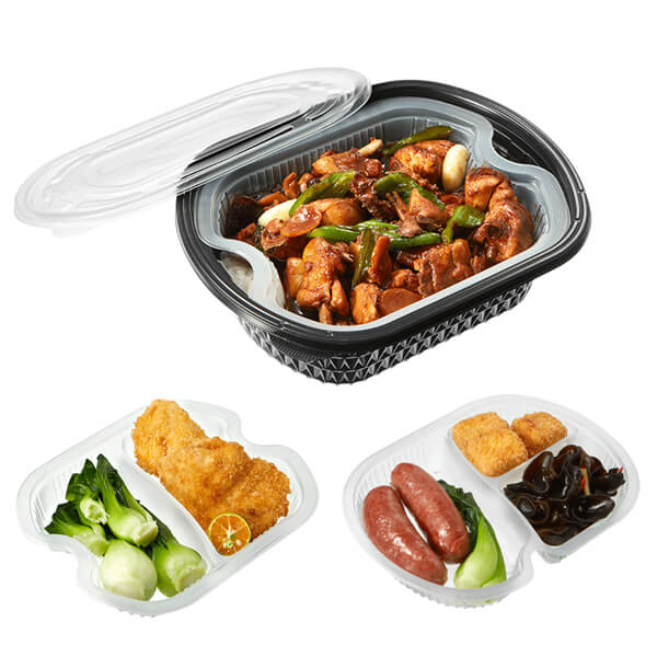 3层微波塑料外卖餐点盒 PP一次性食品容器便当盒