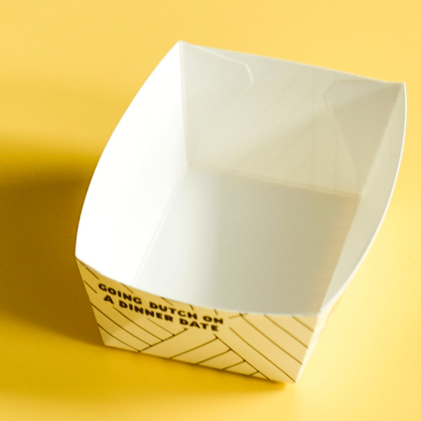 可生物降解的白色可回收盒子取出热快餐油炸托盘