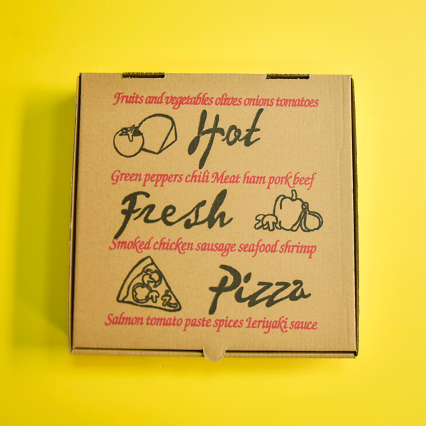 客户标志印刷盒比萨饼包装食品托盘带盖