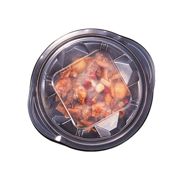 圆形PP塑料午餐食品非堂食的容器