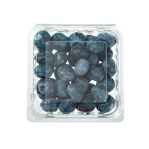 蓝色浆果150克取出包装塑料透明一次性带孔盒